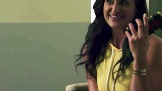 Kymberlie Rose Deepthroats Thick Ebony Dick on Brown Leather Couch