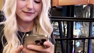 Eva Elfie Deepthroats Big Dick in Bar Restroom