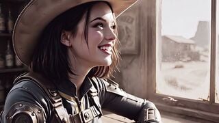 Ai Deepthroats Mutant Aliens in Tight Desert Cowboy Outfit