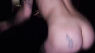 Tattooed Blonde Hannah Quinn Deepthroats Cock in Glory Hole