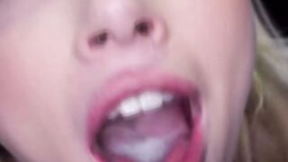 Tattooed Blonde Hannah Quinn Deepthroats BBC Glory Hole Cumshot