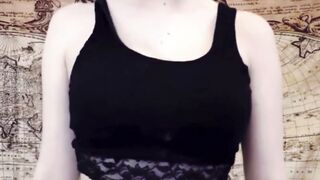 POV Ebony Bitch Sucks Cock Deep Then Takes Rough Anal Creampie in Lace Panties