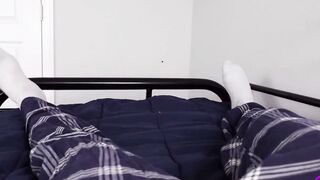 Stepsis Grinds Tight Bunk Bed POV With Huge Titties And Bushy Snatch