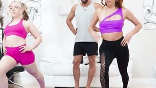 Redhead Stella Luxx Stretched Wide And Creamed In Yoga Class