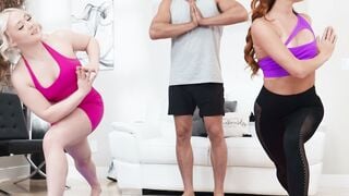 Redhead Stella Luxx Stretched Wide And Creamed In Yoga Class
