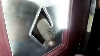 Amateur Brunette Sucks Glory Hole Cock & Swallows Cum