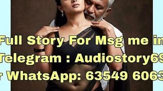 Grey-Bearded Mature Man Fucks Tight Ebony Wife in Sheer Saree