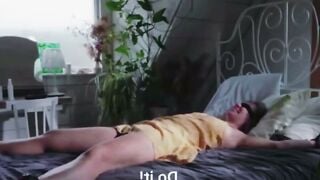 Blindfolded Tattooed Blonde Sucks Huge Cock Deep Throat