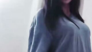 Brunette Eats Cream Puff With Dick Inside Then Deepthroats