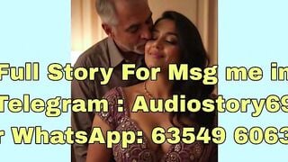 Mature Man Kisses Dark Hair Woman in Purple Blouse Orgy