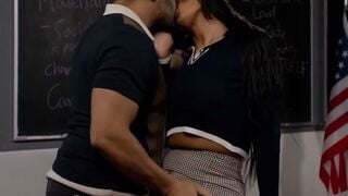 Victoria Grant Deepthroats Professor's Big Cock in Classroom