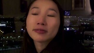 Francesca Swallows Groom's Cum in Tight White Dress Las Vegas POV