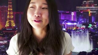 Francesca Swallows Groom's Cum in Tight White Dress Las Vegas POV