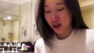 Francesca Swallows Groom's Cum in Tight White Dress Las Vegas POV