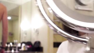 Francesca Swallows Groom's Cum in Tight White Dress Las Vegas POV