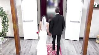 Francesca Swallows Groom's Cum in Tight White Dress Las Vegas POV
