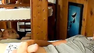 Kelly Twink Jerks Off in Bunk Bed Orgy with Group Blowjob