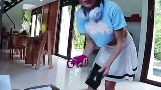 Deja Daire Squirts on Sex Toy While Huge BBC Cock Waits for Her