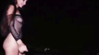 Rebeca Linares Deepthroats Big Dick in Tight Mesh Bodysuit Poolside
