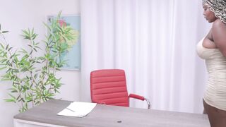 Angela Deepthroats Big Black Dicks In Office