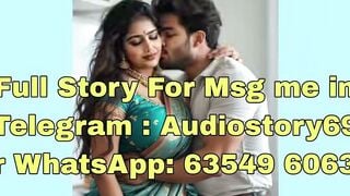 Desi Wifey in Teal Saree Gets Kissed on Neck by Husband