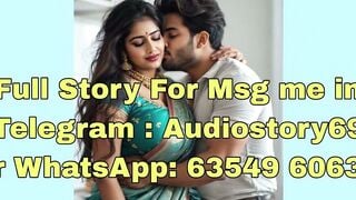Desi Wifey in Teal Saree Gets Kissed on Neck by Husband