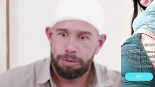 Beard Guy Watches Blonde Wife Get Fucked by Two Men in Bedroom