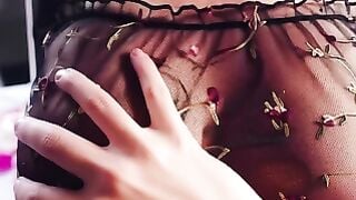 Blonde Girl Deepthroats Big Black Dick On Bed Covered In Rose Petals