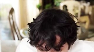 Sybil Stallone Deepthroats Ricky Spanish BBC in Kitchen