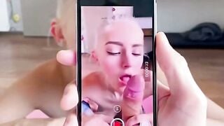 Eva Elfie Deepthroats Cock In Tight Yoga Leggings During Home Workout