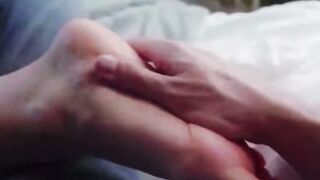 Amateur BBW Mom Grinds Tight Cunt Then Sucks Cock Deep In Bed
