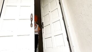 Cheerleader Kait Deepthroats Mascot Cock on Couch for Creampie