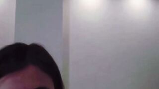 Dark Haired Brunette in Red Lace Lingerie Gets Tight Ass Dogged on Floral Bed
