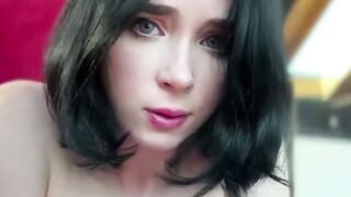 German Hotel Maid Abigail Mac Deepthroats Guest's Penis on Couch