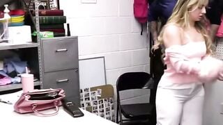 Blonde 19 yo Caught Shoplifting Sex toy Gets Plowed by Guard
