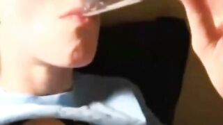 Jasmine Tame Deep throat Thick Penis and Amateur Drink Compilation
