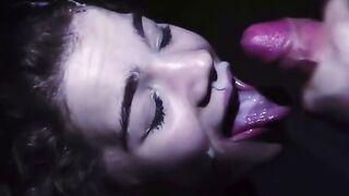Adorable Teens Vibrator Roughly Blows Dick on Bed with Lucky