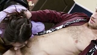 Nikki Nievez Blows bbcs at Office Desk While Working