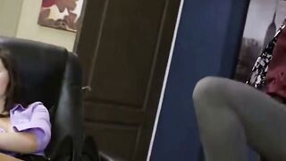 Nikki Nievez Blows bbcs at Office Desk While Working