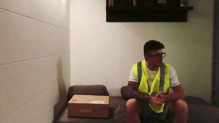 Blonde Teenie Blows Delivery Dude Penis Then Riding His Nuts Rough