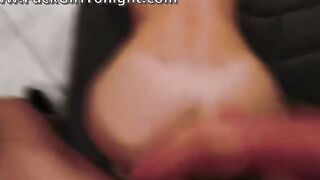 Blonde Teenie Blows Delivery Dude Penis Then Riding His Nuts Rough