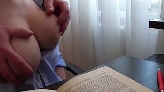 Abigail Mac Rough Nailed with Long Titted Professor into Blue Shirt