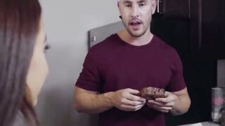 The bro arranges a good porn with his GF inside the kitchen and into the bedr 8