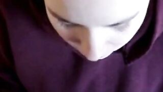 American Amateur Misty's Oral Creampie in Burgundy Sweats