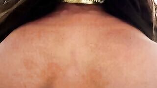 Abigail Mac & Autumn Falls Deepthroat Older Man in Gold Costumes
