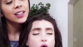Geeks with Glasses Deepthroats 2 Beauties into Hottie threesome