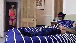 Blonde Barely legal Anal Sex with Huge Dick inside Pink Bedroom