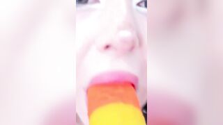 Hot Petite Sucking Her Favorite Dildo