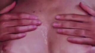Long breasts and soak snatch Cummed 33