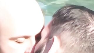 Don James and Chaz Richards get hot and hairy out by the pool